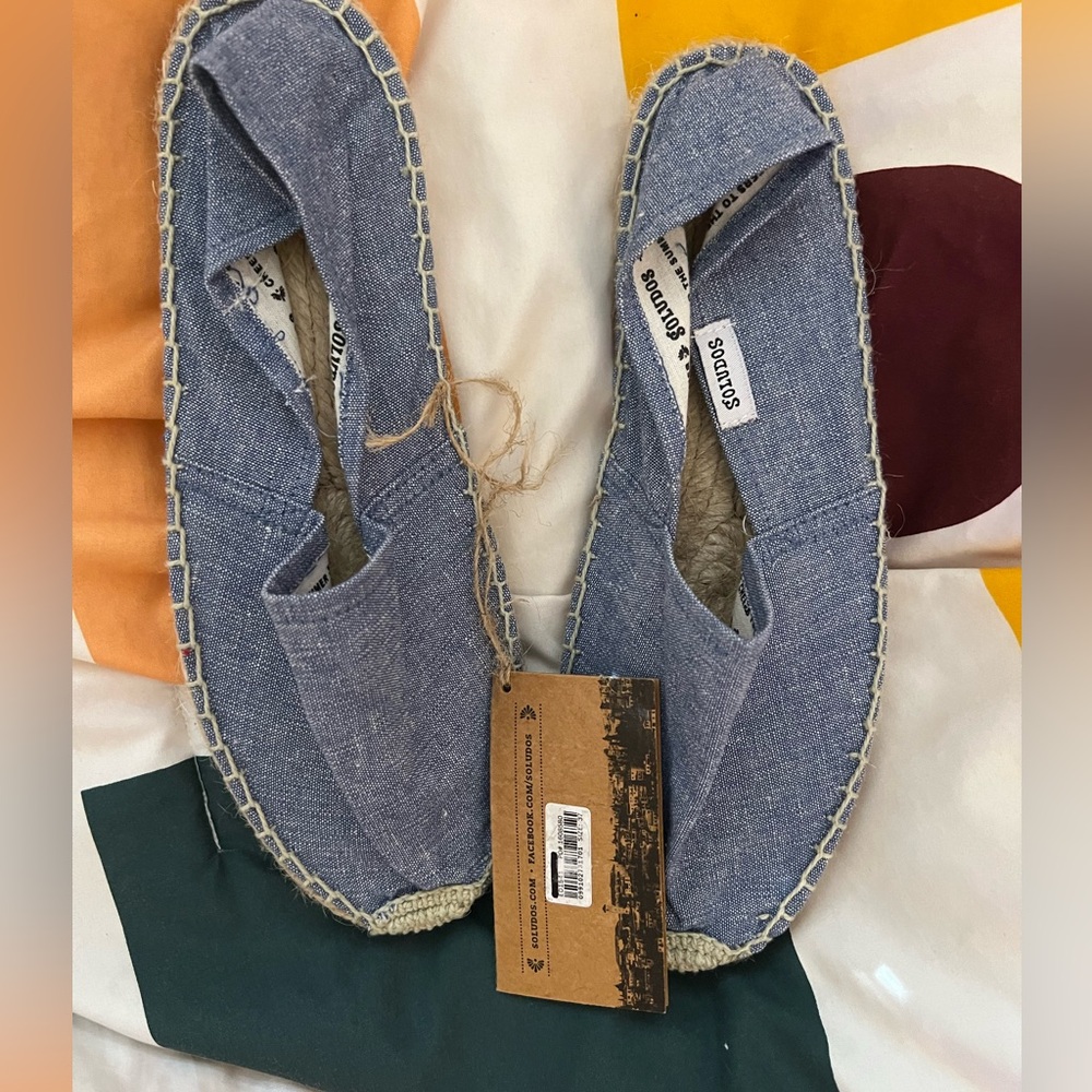 Soludos by J Crew Espadrilles in washed Black. Size 37, NWT Original Dali style